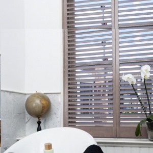Timber Shutters in bathroom